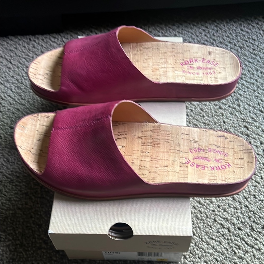 Women's Kork - Ease Tutsi Fuchsia Pink Slide Sandals. Size 11 - Picture 2 of 6